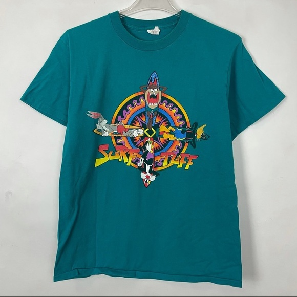 vintage 90s blue looney tunes surf tuff t-Shirt - Picture 9 of 9